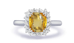 New 2026 18 custom made unique affordable yellow sapphire diamond accents engagement rings