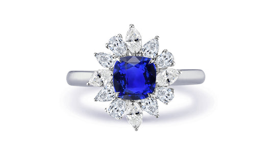 New 2026 19 custom made unique affordable blue sapphire diamond accents engagement rings