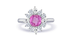 New 2026 19 custom made unique affordable pink sapphire diamond accents engagement rings