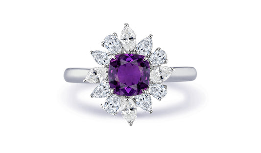 New 2026 19 custom made unique affordable purple sapphire diamond accents engagement rings