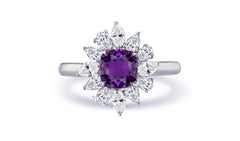 New 2026 19 custom made unique affordable purple sapphire diamond accents engagement rings