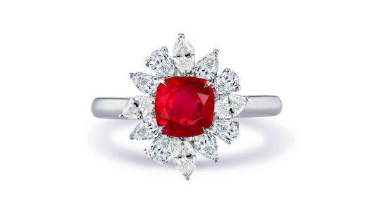New 2026 19 custom made unique affordable ruby diamond accents engagement rings