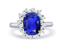 New 2026 2 custom made unique affordable blue sapphire diamond accents engagement rings