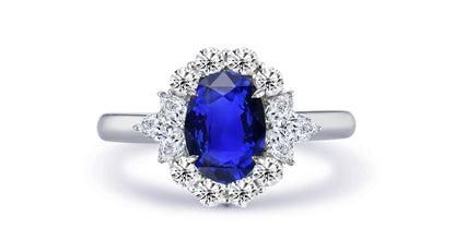 New 2026 20 custom made unique affordable blue sapphire diamond accents engagement rings