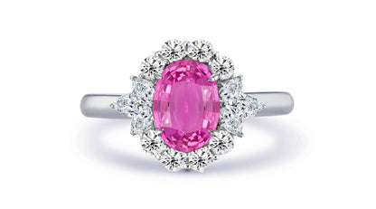 New 2026 20 custom made unique affordable pink sapphire diamond accents engagement rings