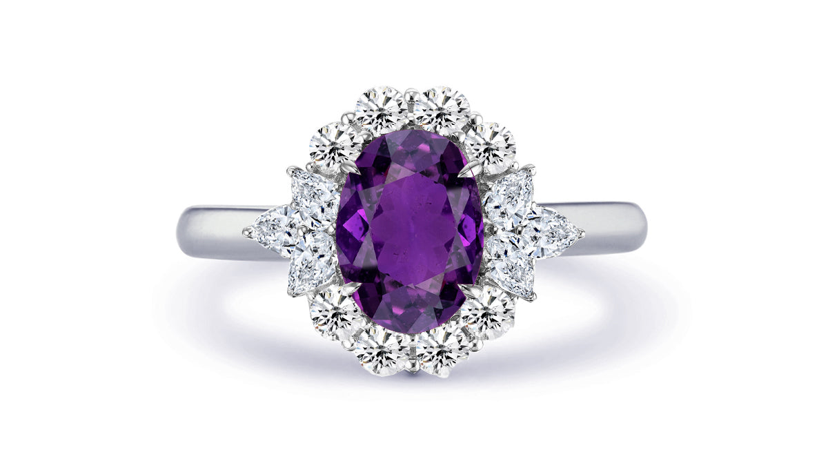 New 2026 20 custom made unique affordable purple sapphire diamond accents engagement rings
