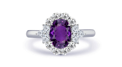 New 2026 20 custom made unique affordable purple sapphire diamond accents engagement rings