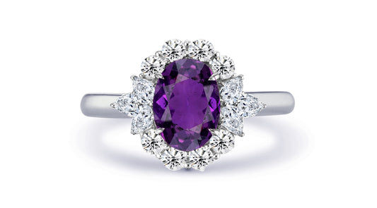 New 2026 20 custom made unique affordable purple sapphire diamond accents engagement rings