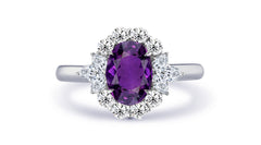 New 2026 20 custom made unique affordable purple sapphire diamond accents engagement rings