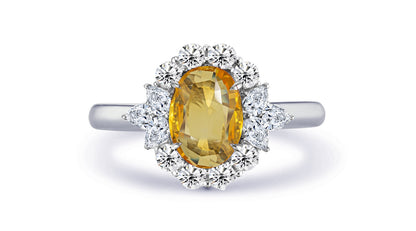 New 2026 20 custom made unique affordable yellow sapphire diamond accents engagement rings