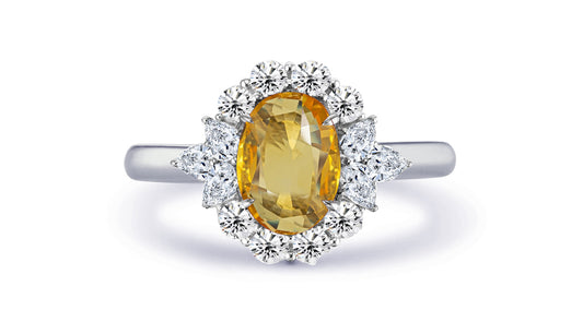 New 2026 20 custom made unique affordable yellow sapphire diamond accents engagement rings