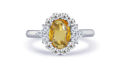 New 2026 20 custom made unique affordable yellow sapphire diamond accents engagement rings