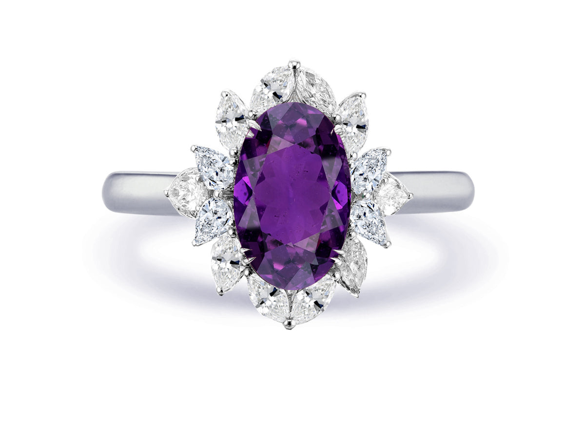 New 2026 21 custom made unique affordable purple sapphire diamond accents engagement rings