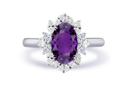 New 2026 21 custom made unique affordable purple sapphire diamond accents engagement rings