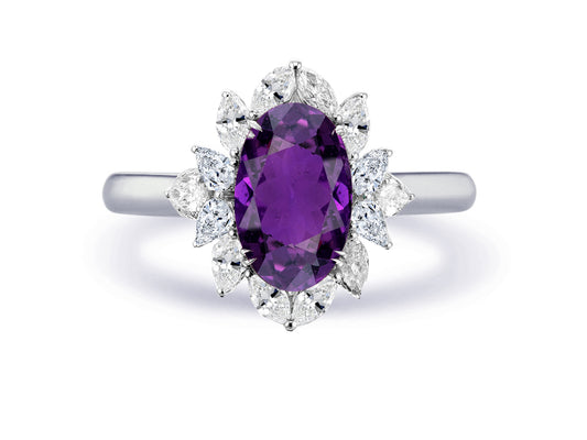 New 2026 21 custom made unique affordable purple sapphire diamond accents engagement rings
