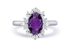 New 2026 21 custom made unique affordable purple sapphire diamond accents engagement rings