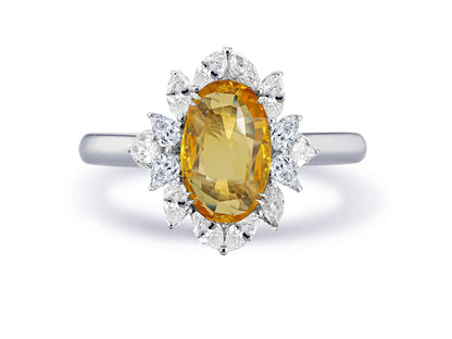 New 2026 21 custom made unique affordable yellow sapphire diamond accents engagement rings