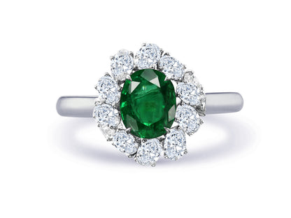 New 2026 22 custom made unique affordable emerald diamond accents engagement rings