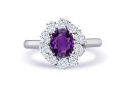 New 2026 22 custom made unique affordable purple sapphire diamond accents engagement rings