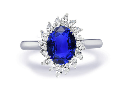 New 2026 23 custom made unique affordable blue sapphire diamond accents engagement rings