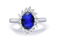 New 2026 23 custom made unique affordable blue sapphire diamond accents engagement rings