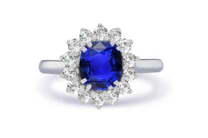 New 2026 24 custom made unique affordable blue sapphire diamond accents engagement rings