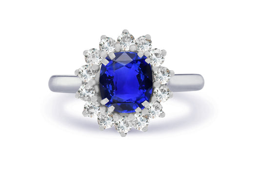New 2026 24 custom made unique affordable blue sapphire diamond accents engagement rings