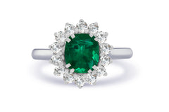 New 2026 24 custom made unique affordable emerald diamond accents engagement rings