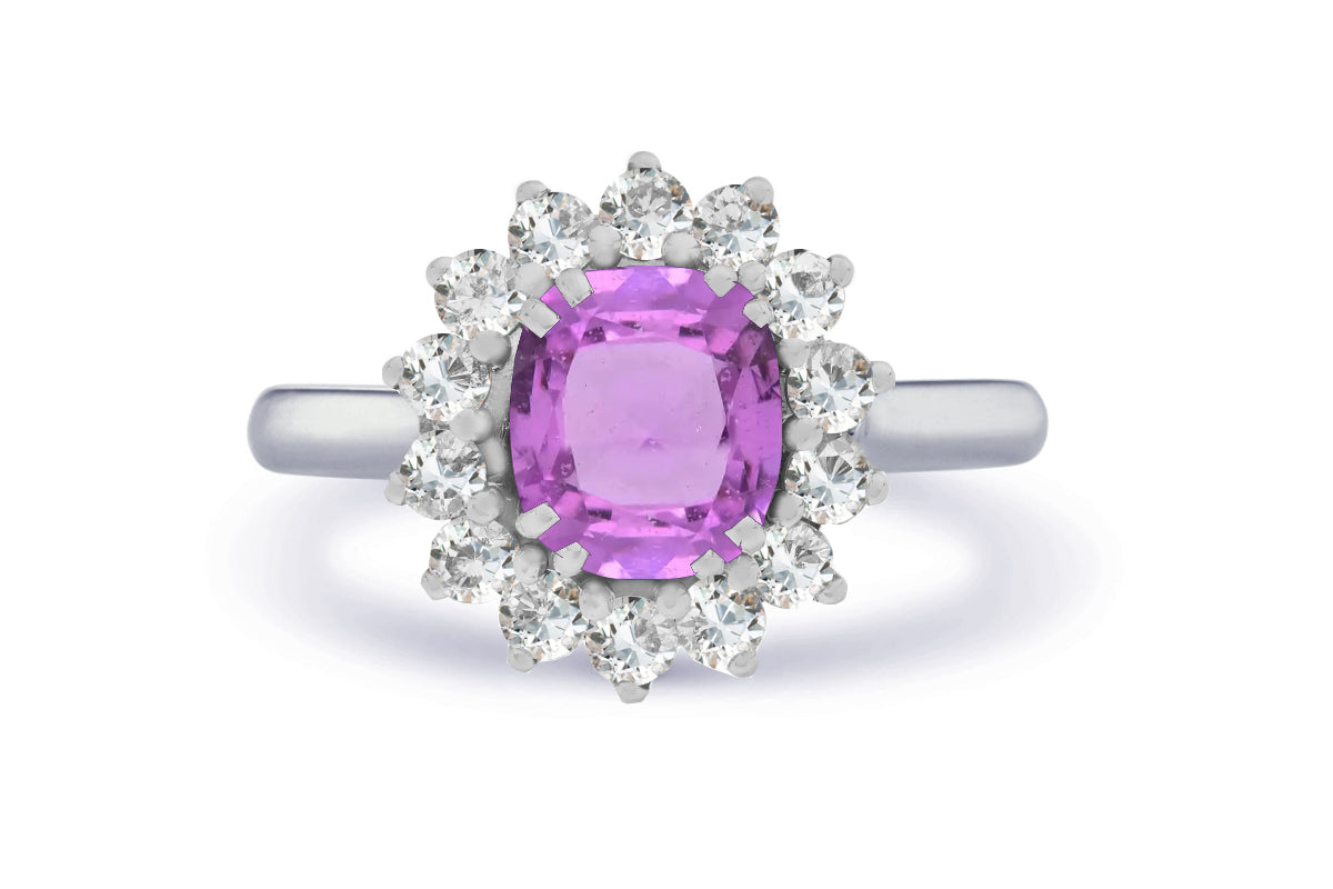 New 2026 24 custom made unique affordable pink sapphire diamond accents engagement rings