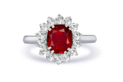 New 2026 24 custom made unique affordable ruby diamond accents engagement rings