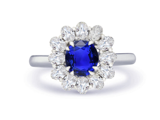 New 2026 25 custom made unique affordable blue sapphire diamond accents engagement rings