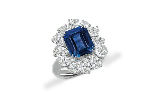New 2026 26 custom made unique affordable blue sapphire diamond accents engagement rings