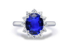 New 2026 29 custom made unique affordable blue sapphire diamond accents engagement rings