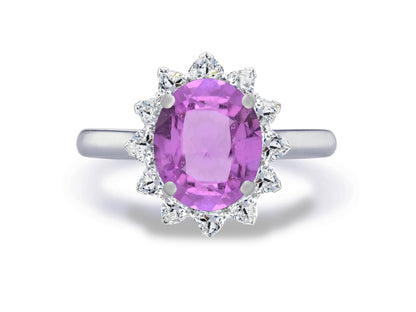 New 2026 29 custom made unique affordable pink sapphire diamond accents engagement rings