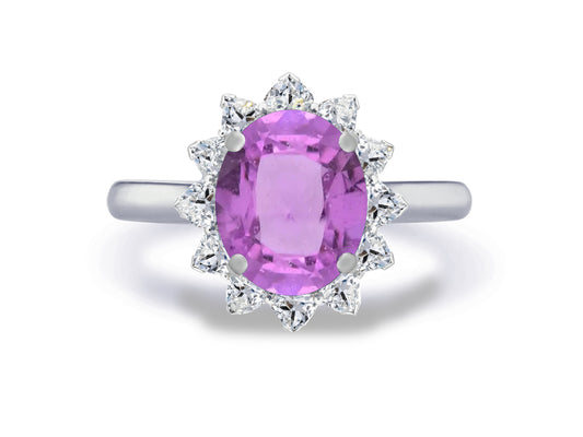 New 2026 29 custom made unique affordable pink sapphire diamond accents engagement rings