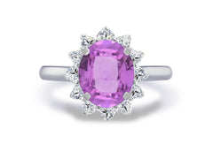 New 2026 29 custom made unique affordable pink sapphire diamond accents engagement rings