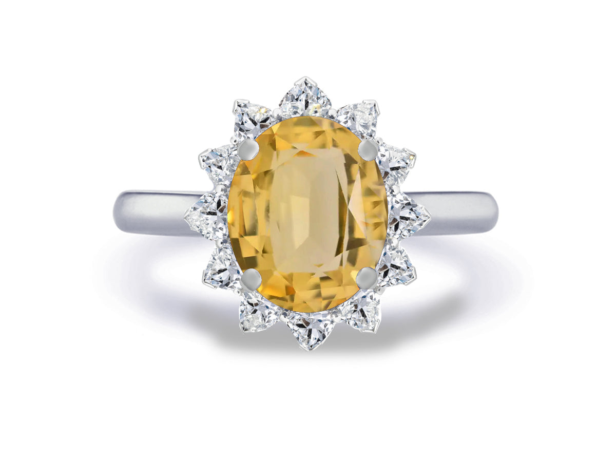 New 2026 29 custom made unique affordable yellow sapphire diamond accents engagement rings
