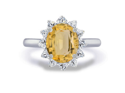 New 2026 29 custom made unique affordable yellow sapphire diamond accents engagement rings
