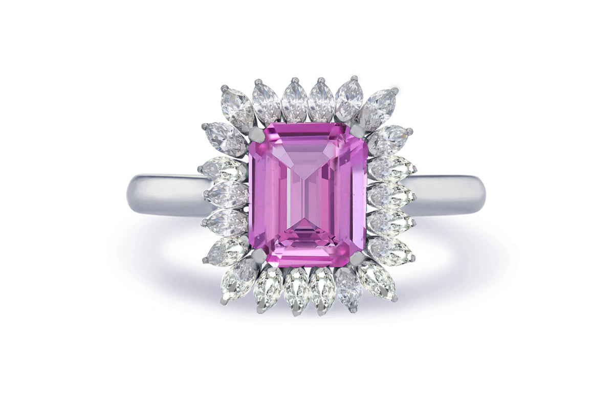 New 2026 30 custom made unique affordable pink sapphire diamond accents engagement rings