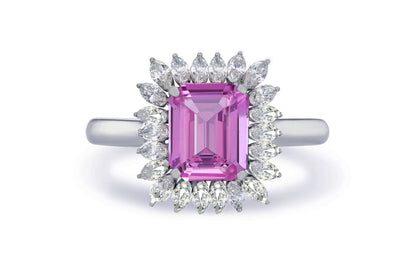 New 2026 30 custom made unique affordable pink sapphire diamond accents engagement rings
