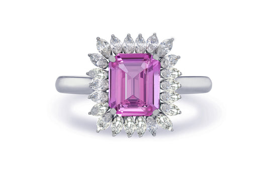 New 2026 30 custom made unique affordable pink sapphire diamond accents engagement rings