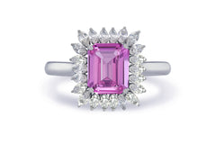 New 2026 30 custom made unique affordable pink sapphire diamond accents engagement rings