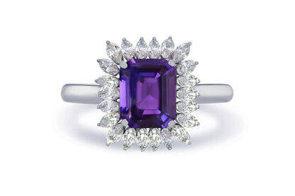 New 2026 30 custom made unique affordable purple sapphire diamond accents engagement rings