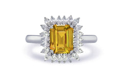New 2026 30 custom made unique affordable yellow sapphire diamond accents engagement rings