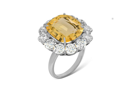 New 2026 33 custom made unique affordable yellow sapphire diamond accents engagement rings