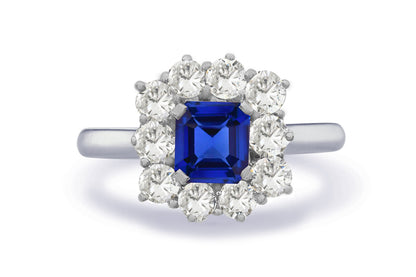 New 2026 37 custom made unique affordable blue sapphire diamond accents engagement rings