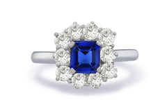 New 2026 37 custom made unique affordable blue sapphire diamond accents engagement rings