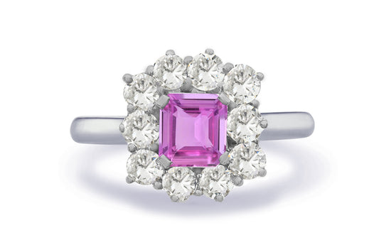 New 2026 37 custom made unique affordable pink sapphire diamond accents engagement rings