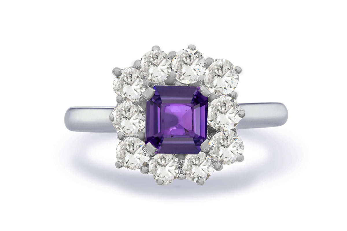 New 2026 37 custom made unique affordable purple sapphire diamond accents engagement rings
