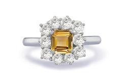 New 2026 37 custom made unique affordable yellow sapphire diamond accents engagement rings